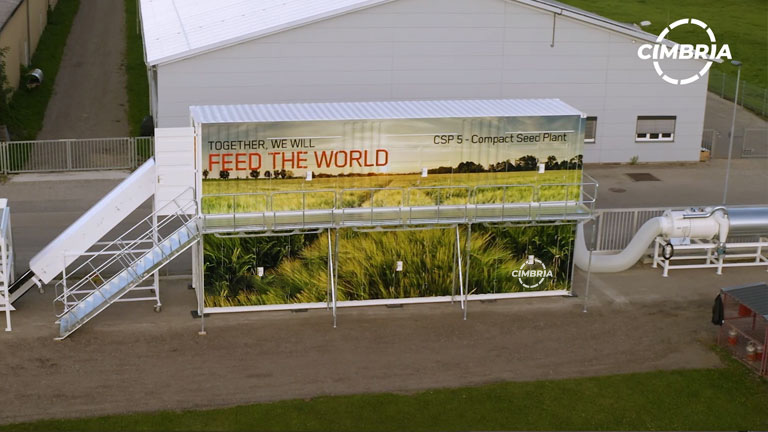 Timelapse of an installation of a Cimbria Compact Container Processing Plant